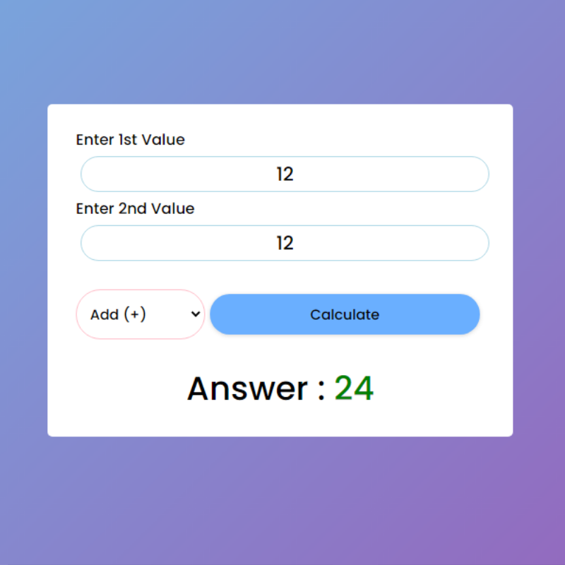 JS - Simple Calculations App