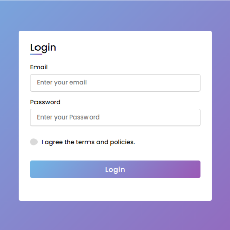 HTML Login Form