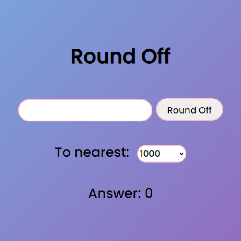 JS - Round Off App